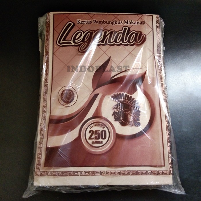 

250lembar Kertas nasi Bungkus 25X35 Merk LEGENDA COKLAT
