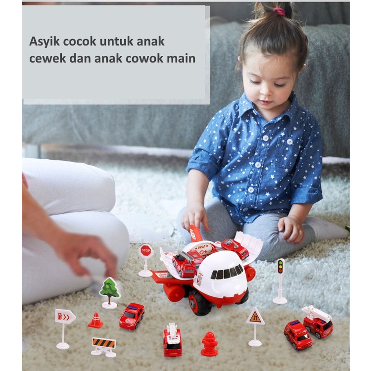 Mainan assemble pesawat set, DIY Plane assemble baut obeng anak