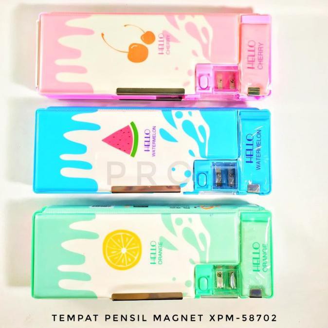 Monggo] Tempat Pensil Magnet Anak Lucu Tombol Bagus Kotak Pensil Pen Case Lucu