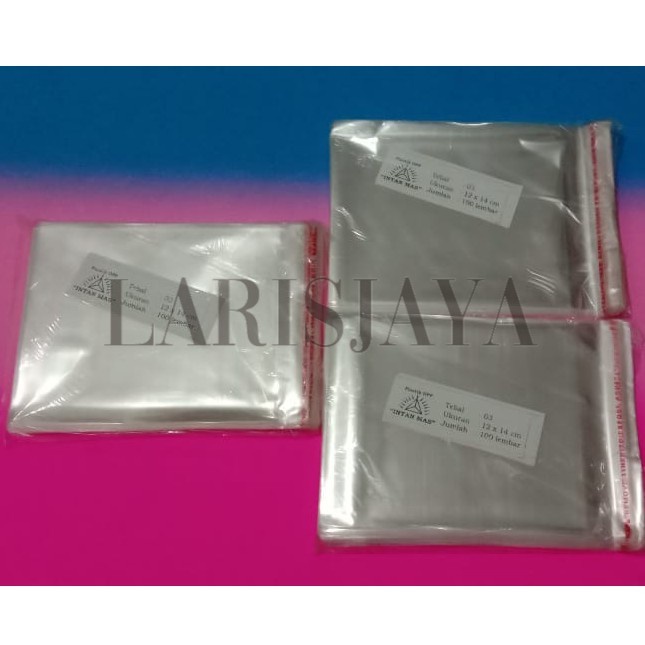 

KONDISI BAIK!!! Plastik OPP 12x14 cm Seal/Lem