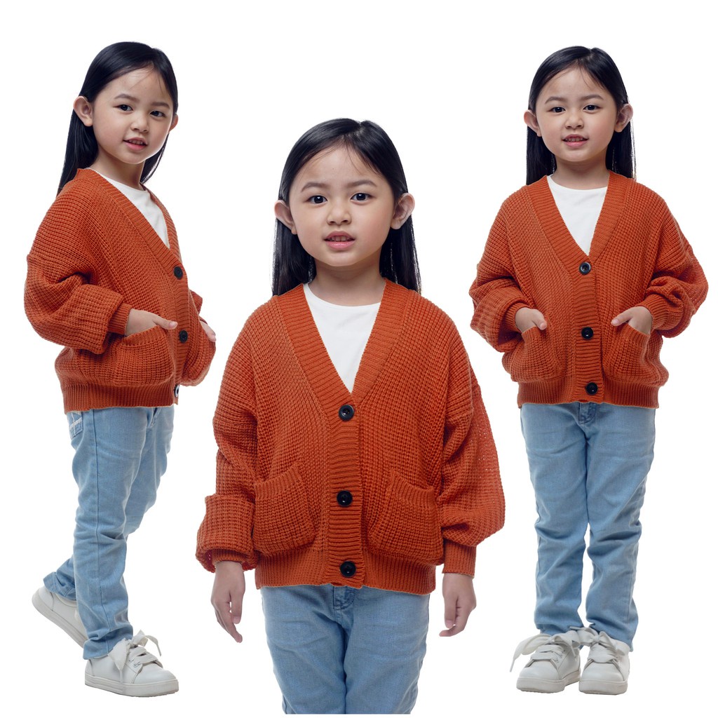 Sweater Cardigan Rajut Anak Usia 2 - 5 Tahun