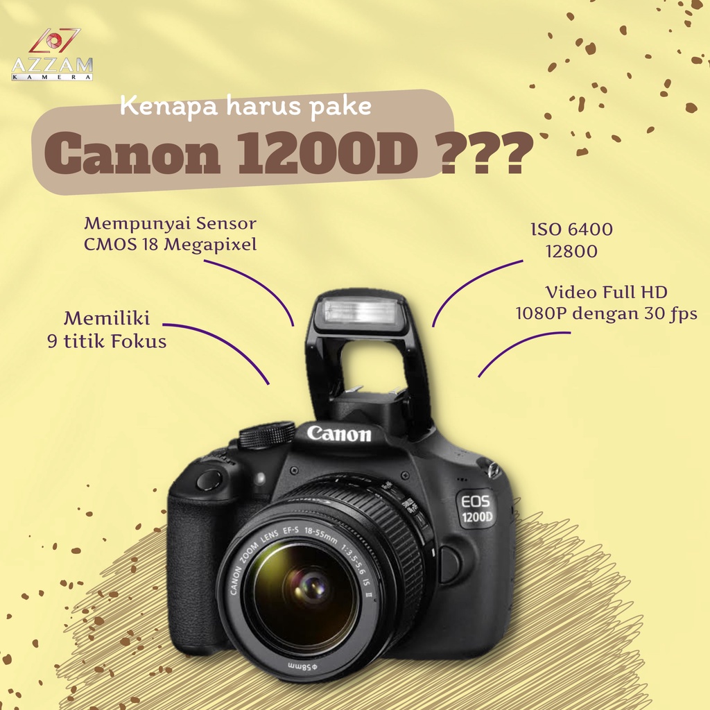 [TERLARIS] Camera Canon DSLR 1200D Kit Bisa Video Siap Pakai FULL EFEK-2