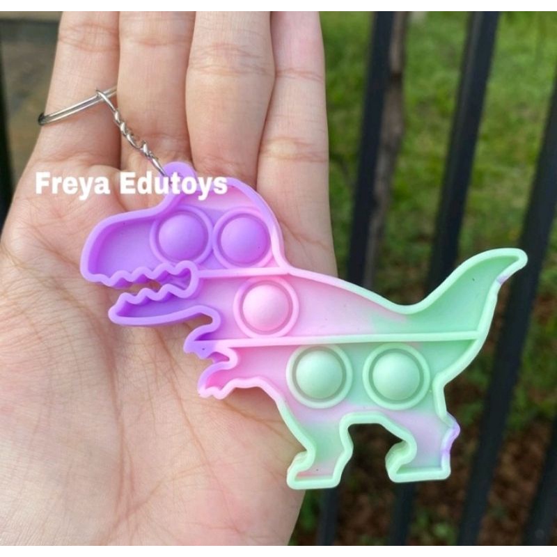 Pop It Rainbow Pop it Among Pop it Bulat Pop It Unicorn Mainan Anak edukasi Pop it Bulat Pop it persegi Mainan anak Pop it Dino mainan anak edukasi-G. Kunci Dino