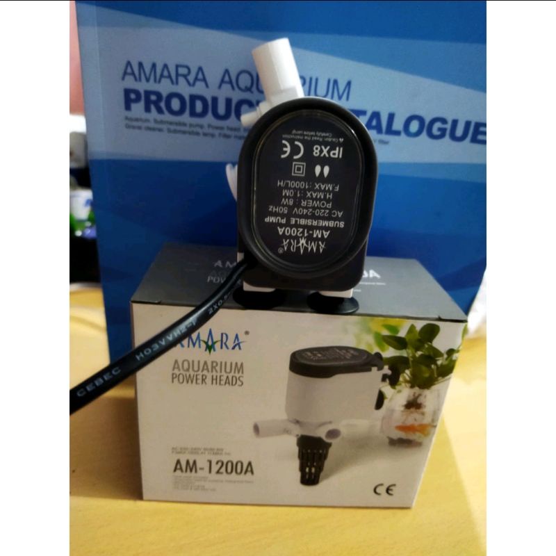 NEW AMARA AM-1200A PUTIH Pompa air aquarium aquascape 1600 1800 2600 103 40cm 50cm 60cm 1200 1000L low watt