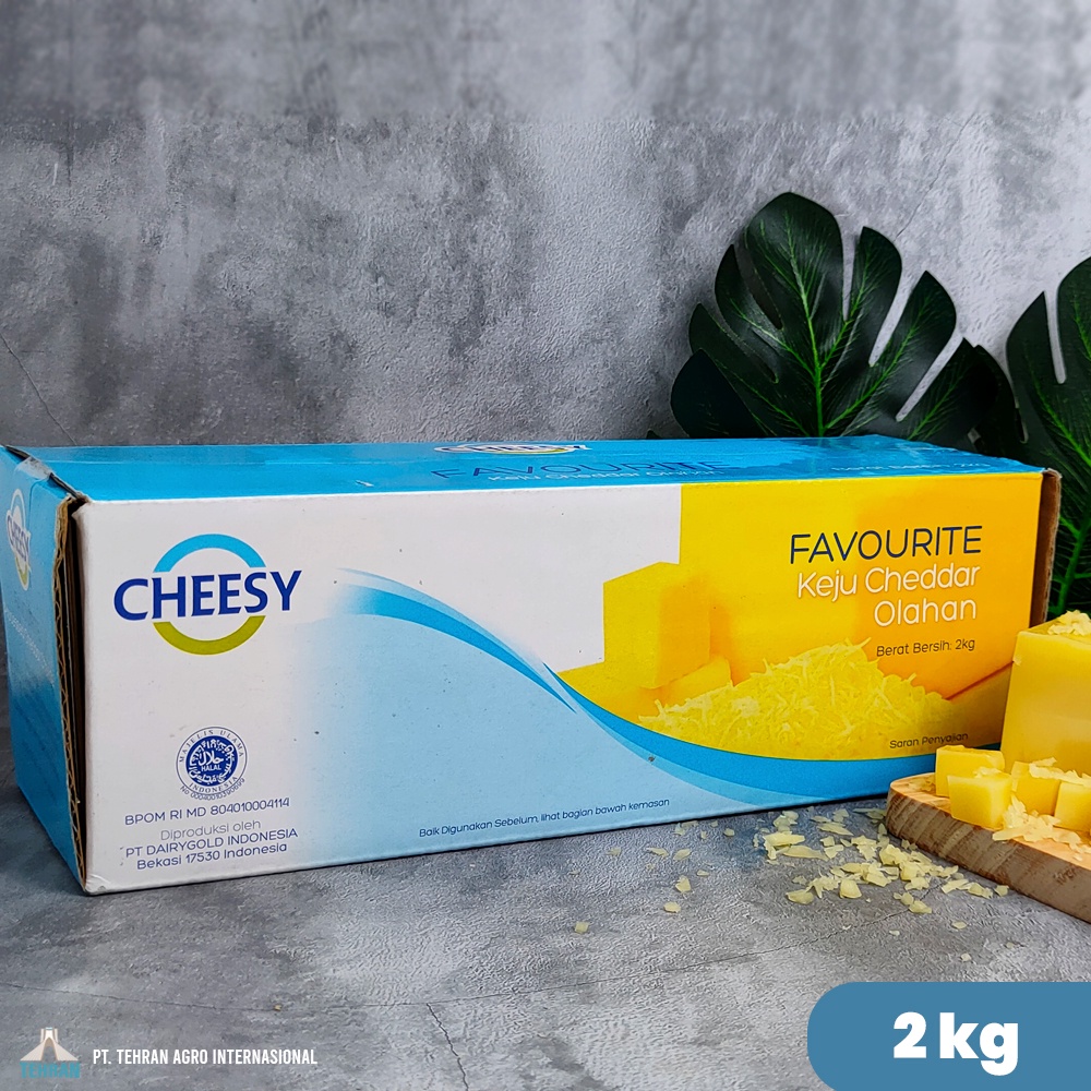 

CHEESY Favourite Cheddar Cheese 2 Kg | Keju Cheddar