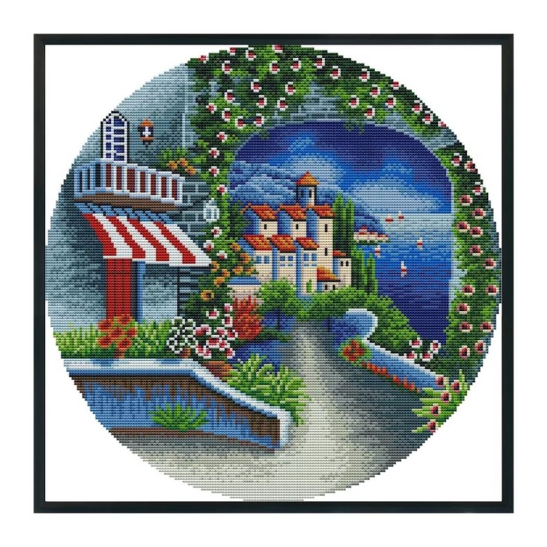 Paket/Kit Kristik/Cross Stitch "Seaside View"