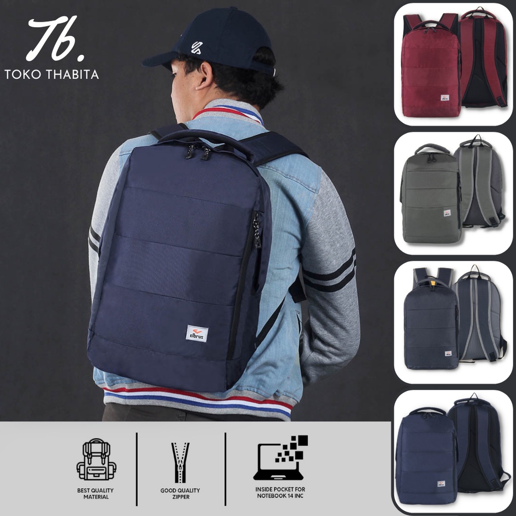 Toko Thabita Ransel Pria Daypack Tas Punggung Muat Laptop 14 Inch Backpack Elbrus