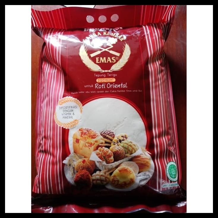 

TERBARUU!! TEPUNG CAKRA KEMBAR EMAS ROTI ORIENTAL 5kg cakra mas premium COD
