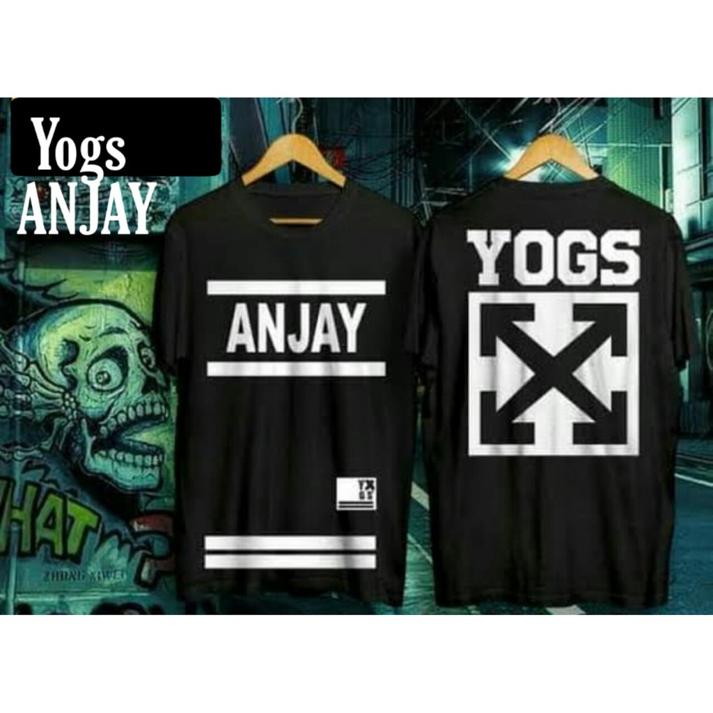 Kaos Pria Lengan Pendek / Motif Yogs Anjay / Shalch Trendy