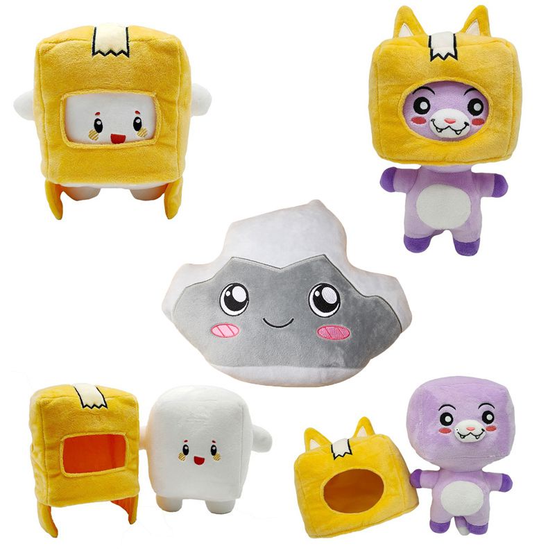 (Ready Stock)Lankybox BOXY FOXY ROCKY Plush Soft Stuffed Toy Kid Game Figure Plushie Doll 3PCS