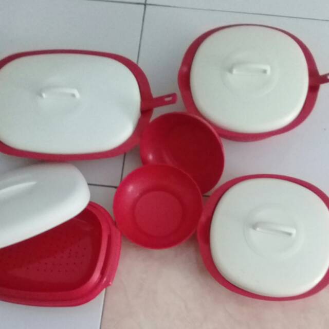 Promo tupperware blossom set(tanpa dos asli)original