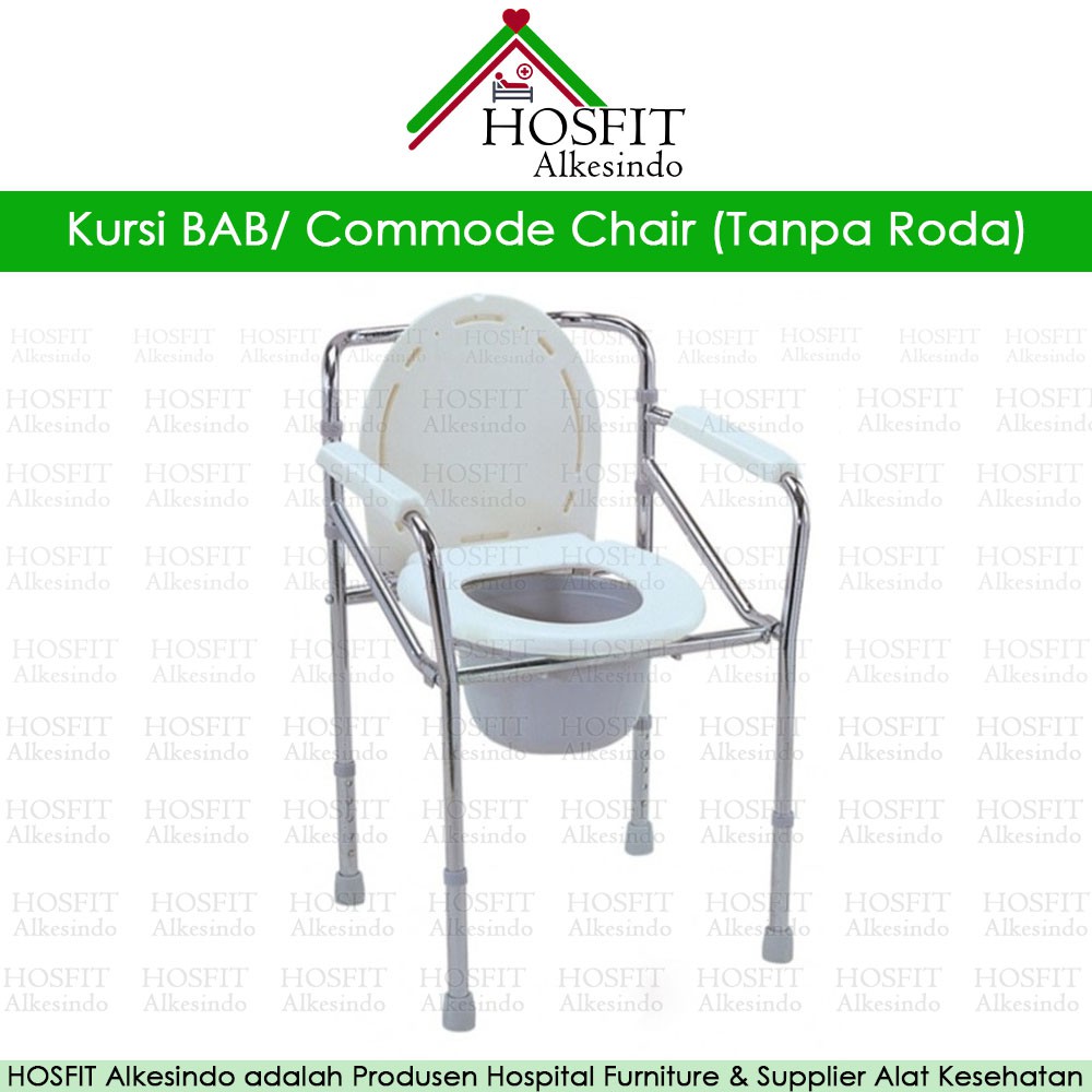 Commode Chair Tanpa Roda | Kursi BAB Standard Sellaco | Tanpa Roda
