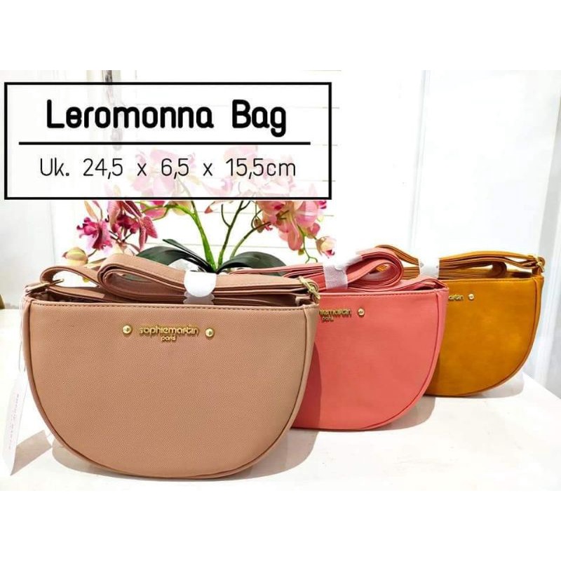 TAS LEROMONNA : CORAL , DUSTY PINK , BROWN , LAVENDER , MUSTARD , SOPHIE MARTIN PARIS OFFICIAL PROMO ORIGINAL SELEMPANG WANITA WOMAN BAG