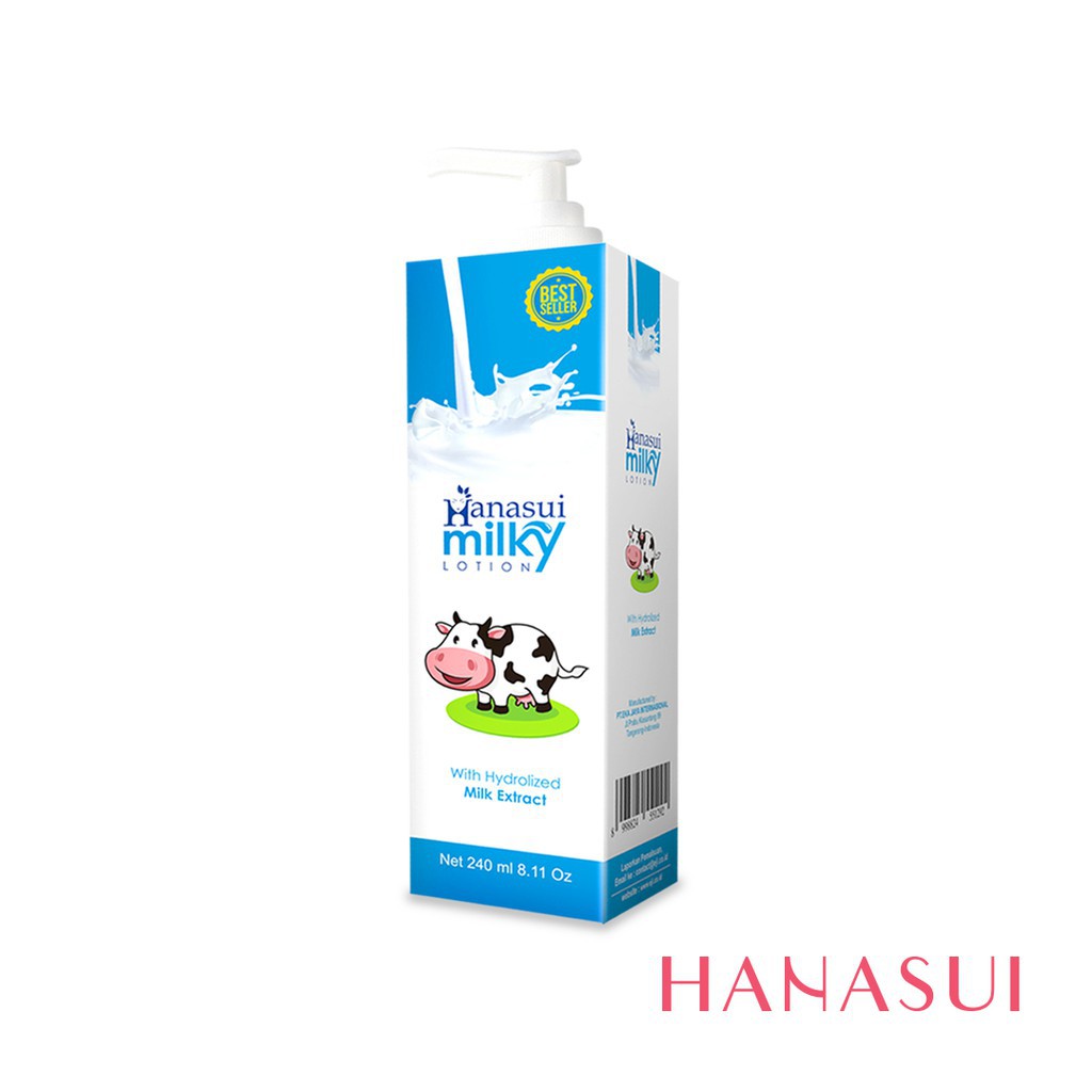 Hanasui Milky Body Lotion ORIGINAL BPOM Losion Susu