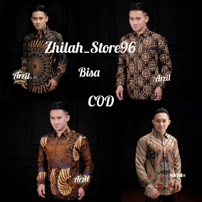(Terbaru )Baju Batik Kemeja Keren PRIA  Style Kantor Formal Kasual Harga murah ecer/ kodian KOKONUSA