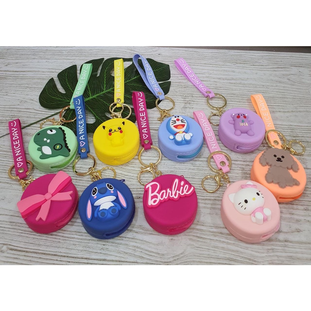 FAMILYGAMES DOMPET EARPHONE JELLY gantungan kunci tempat tas pouch earphone handfree coin assesoris rubber silicon