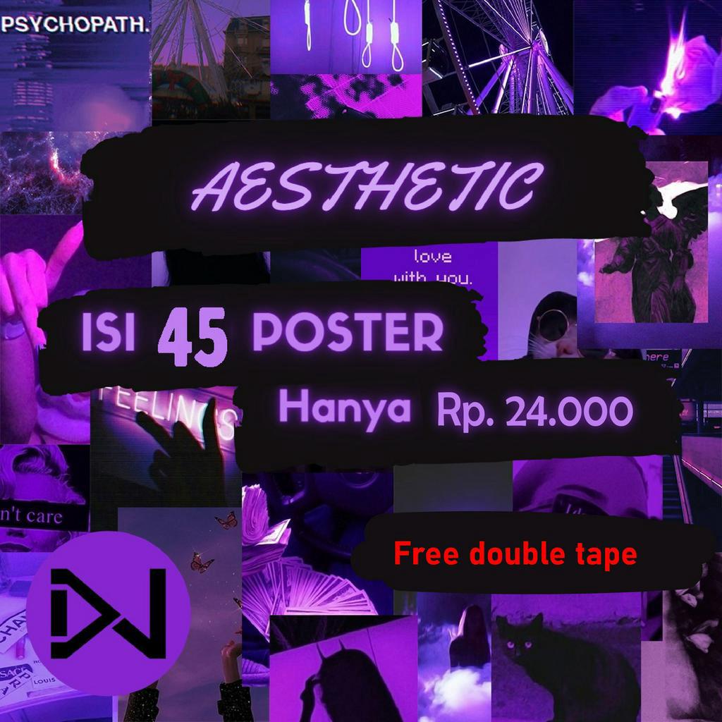 POSTER AESTHETIC ISI 45pcs | DELUSIONWALL | POSTER DINDING AESTHETIC | POSTER ART PAPER 260gsm | POS