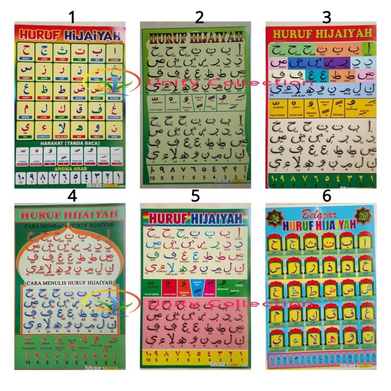 Poster Edukasi Anak Muslim Belajar Huruf Hijaiyah
