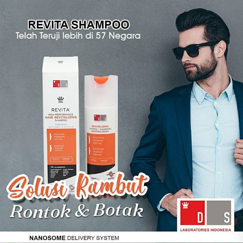 REVITA SHAMPO 205ML Shampo penumbuh rambut dengan kandungan kafein dan biotin. mengobati rontok