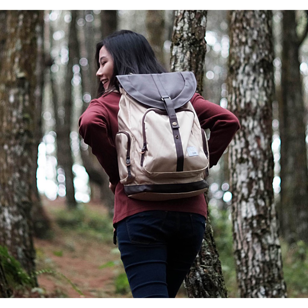 Tas Ransel Laptop Wanita Tuskbag Mozza Khaki