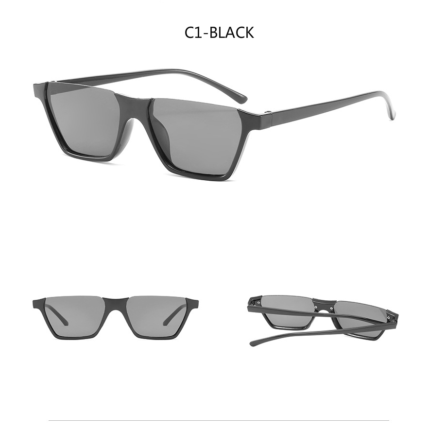 Fashion Half Frame Square Korean Retro Men's and Women's Sunglasses