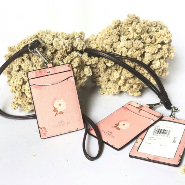 

Id tag lanyard pink rose