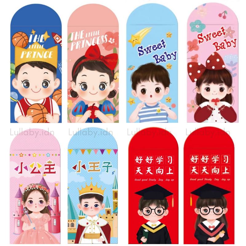 

Hong Bao The Prince & Princess/ Angpao Import Lebaran Imlek Natal(1bungkus isi 10)｜Red Pocket