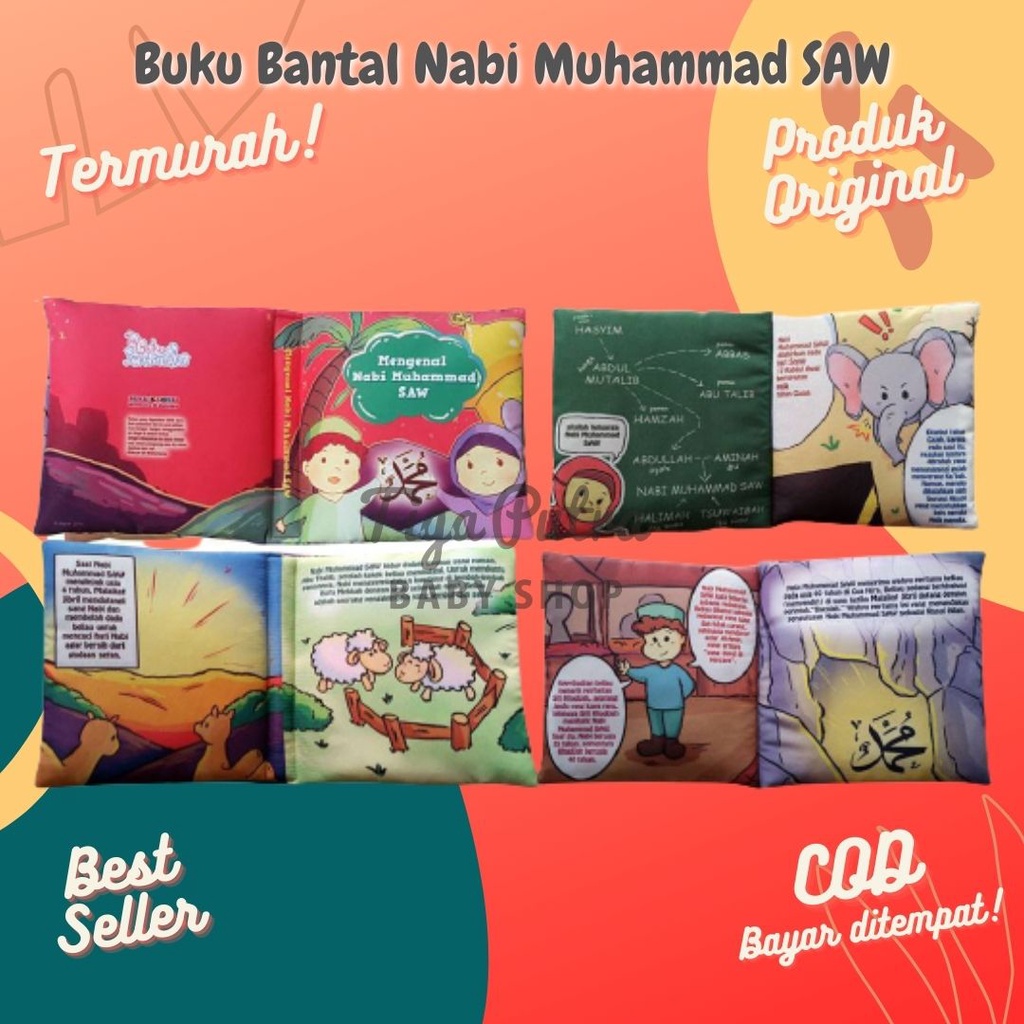 Buku Bantal Softbook Mainan Edukasi Mengenal Nabi Muhammad SAW