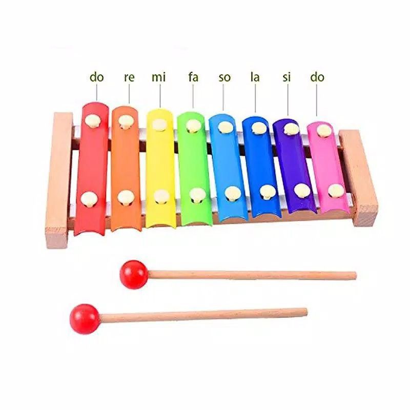 Xylophone Alat Musik Ketukan Kayu Mainan Edukasi Anak