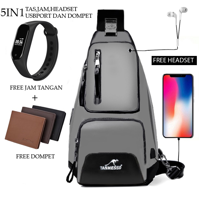 TANMESSO 5IN1 BAYAR DITEMPAT-BONUS JAM LED,DOMPET &amp; USBPORT&amp;HEADSET-BAHAN GLOSSY PREMIUM