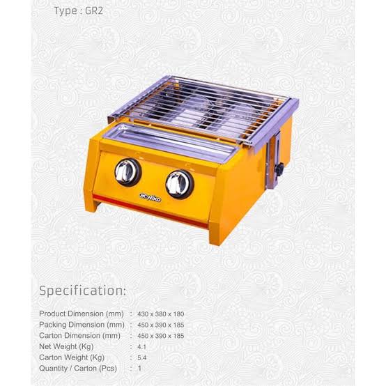 NIKO Grill STOVE 2 Tungku NK-GR2