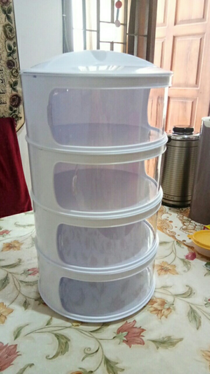 Penutup Makanan Hangat Anti Debu Tudung Saji Susun 4 Tingkat/food Storage Food Cover Tutup Sayur Jmt