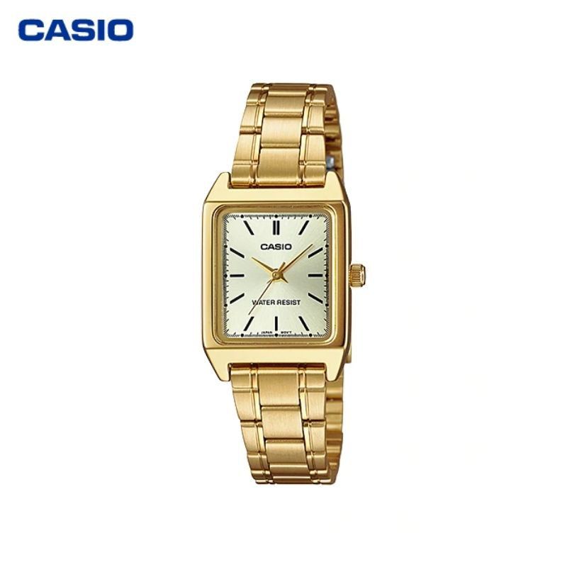 JAM TANGAN WANITA CASIO LTP-V007G-9E ORIGINAL - LTPV007G GOLD