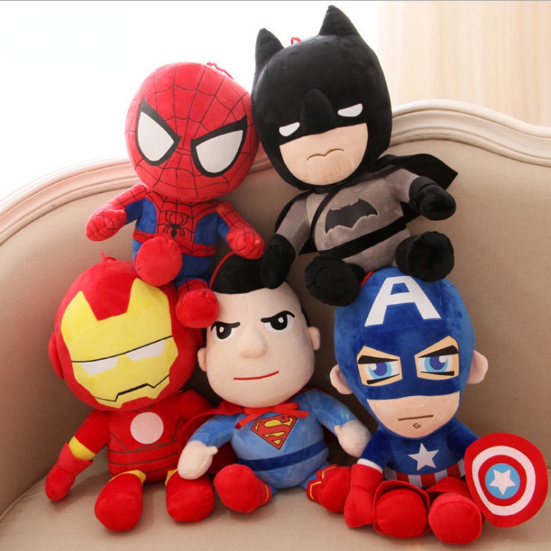 Boneka Plush Spiderman / iron Man Untuk Hadiah