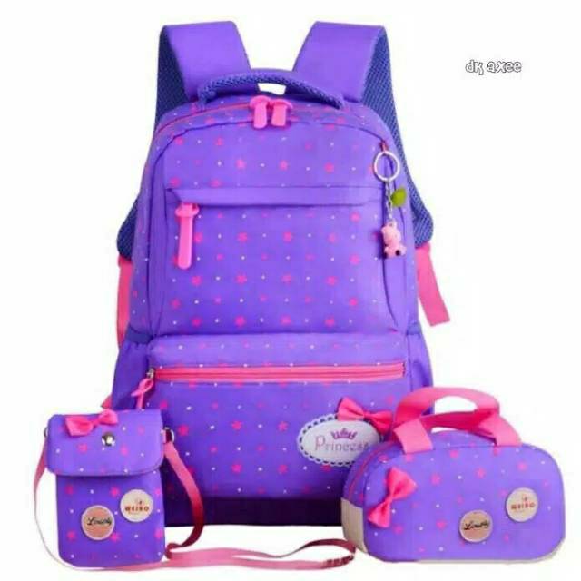 Back Pack Double Decker_Tas Ransel Anak_Lol_Unicorn_Superhero_Paw Patrol_Shopkins Fashion Cewek W5Q3