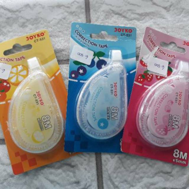 

LF19 Correction Corection tape pen Tipex Tip ex Tip X Kertas Roll Joyko Tipe CT-531 ukuran 8mx5mm