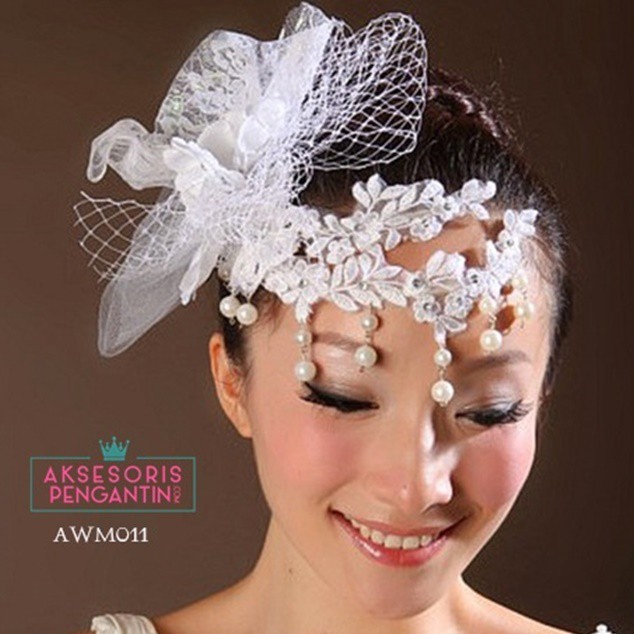 [BISA COD] TIARA HIASAN RAMBUT AKSESORIS WEDDING HEADPIECE PENGANTIN AWM011