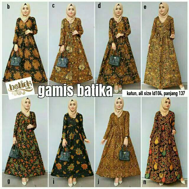 Gamis batika gamis muslim batik solo batik modern kebaya modern dress batik murah BTC SOLO