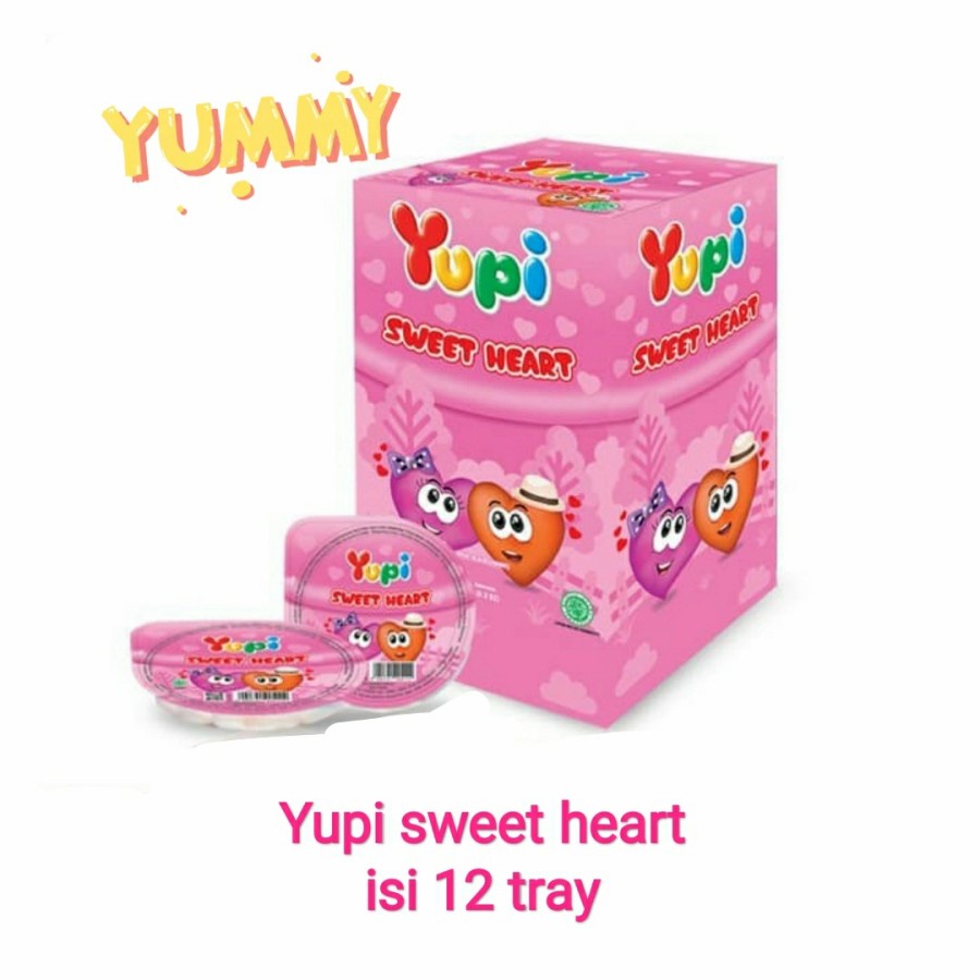 

yupi sweet heart isi 12 tray