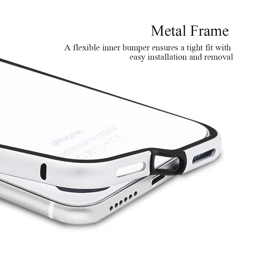 Bumper Case Bahan Metal Shockproof Untuk iPhone 11 pro Max X XS Max XR SE 2020 2022