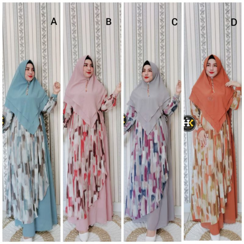 Gamis ceruti babydoll Aira syari original  by HK