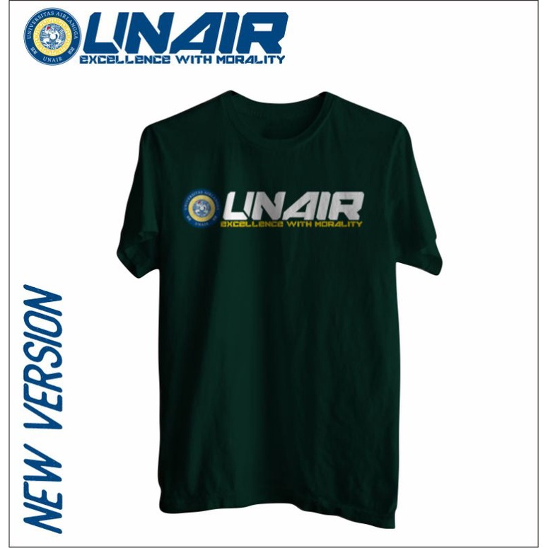 UNAIR T SHIRT NEW VERSION DARK GREEN & BLACK / Kaos Universitas Airlangga Premium Edition
