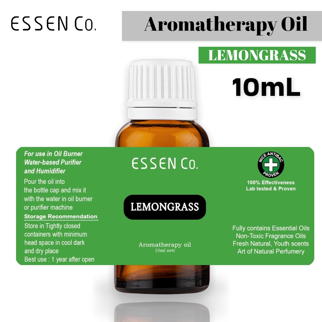 Essen Co Lemongrass Essential Oil Aromatherapy Pengharum Pewangi Ruangan Aromaterapi Minyak Sereh 10ml