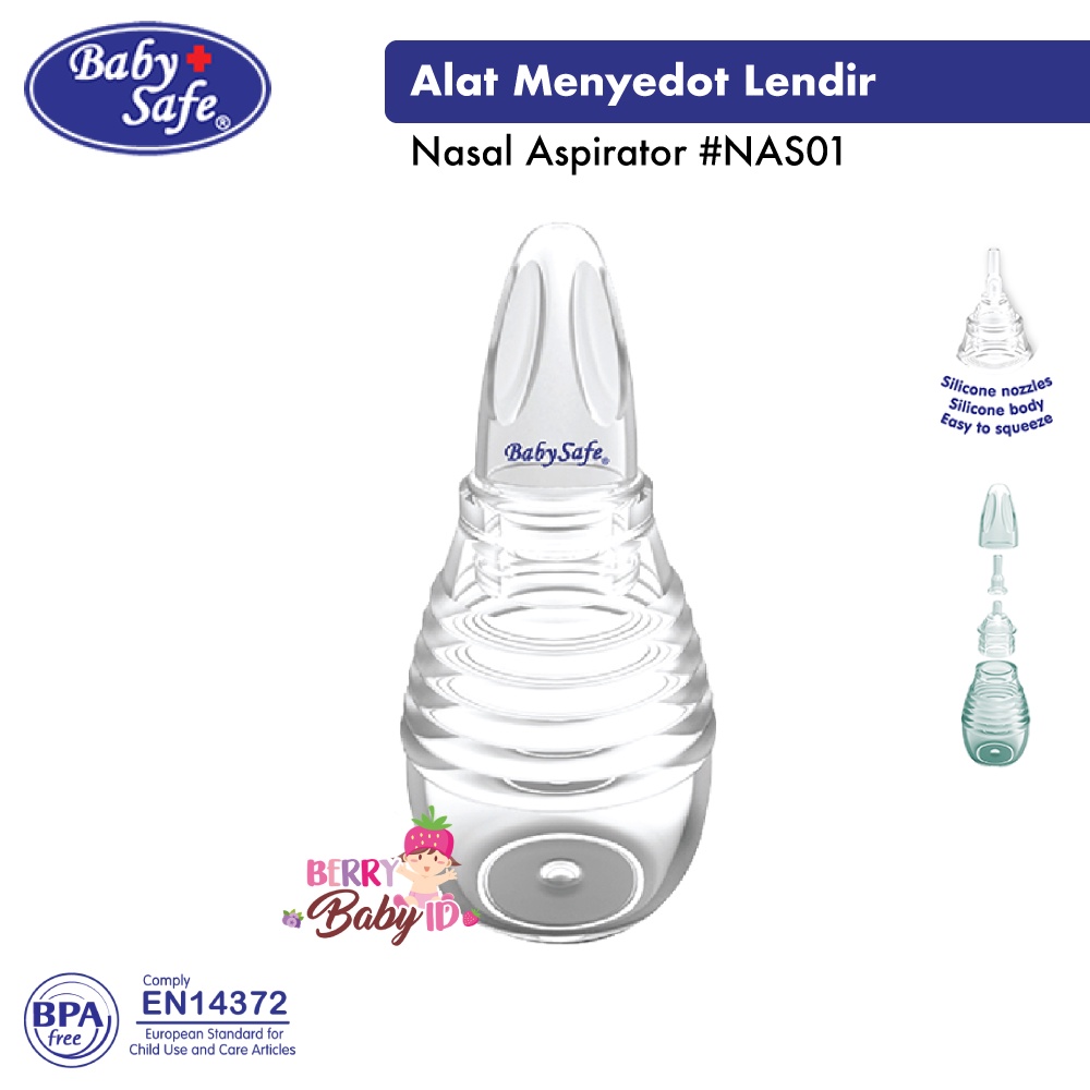 Baby Safe Baby Nasal Aspirator NAS01 Penyedot Ingus Bayi Anak BBS100 Berry Mart