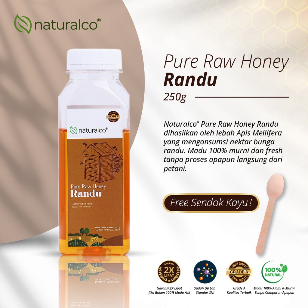 

Madu Asli Randu 250g Naturalco Grade A 100% Alami Pure Raw Honey