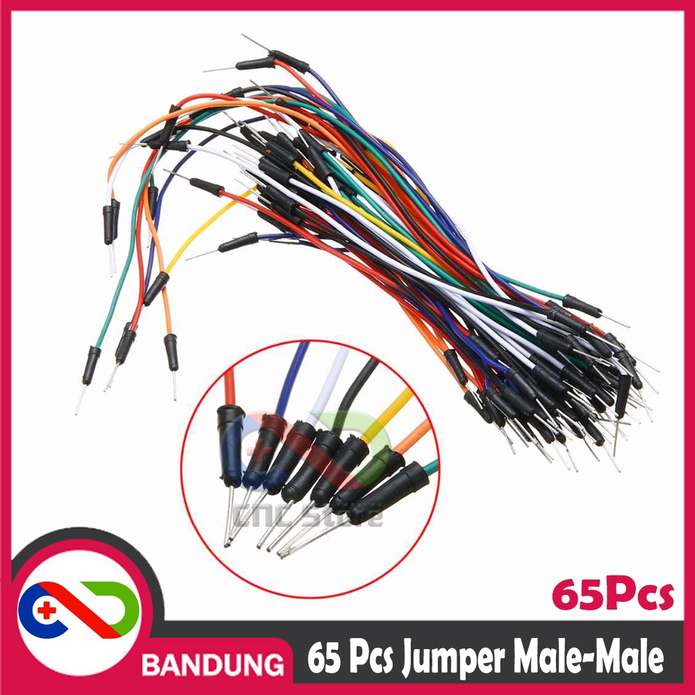 65PCS JUMPER CABLE MALE TO MALE FOR BREADBOARD