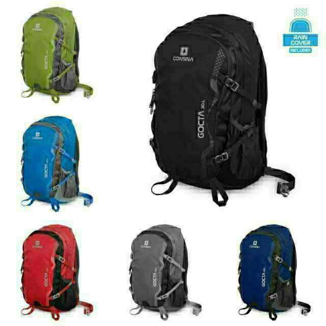 Daypack Consina Gocta Original Ransel Tas Include Rain Cover