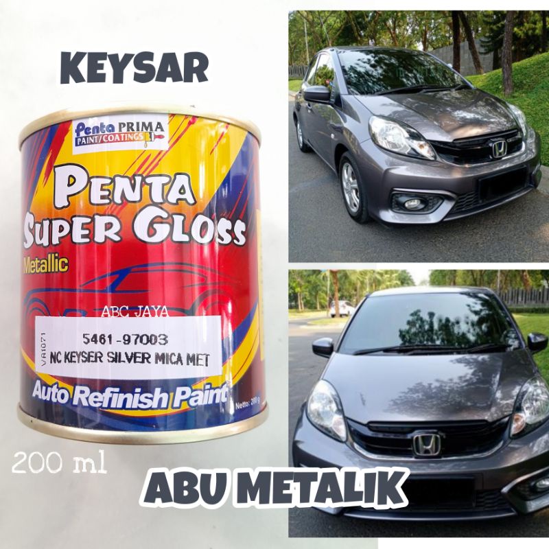 Cat Duco Penta Super Gloss NC Keysar Silver Mica Met Abu Silfer Metalik Gelap 200ml