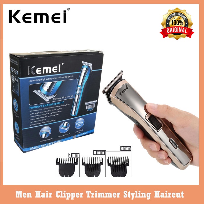 KEMEI Alat cukur rambut hair clipper KM-418 ORIGINAL Mesin Cukur Rambut, Kumis, Jenggot