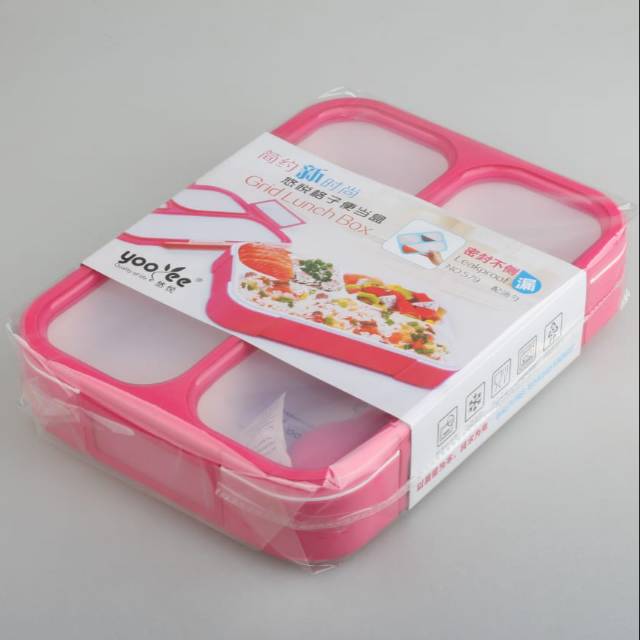 YOOYEE GRID LUNCH BOX 3 SEKAT(579) ANTI TUMPAH/ LEAKPROOF
